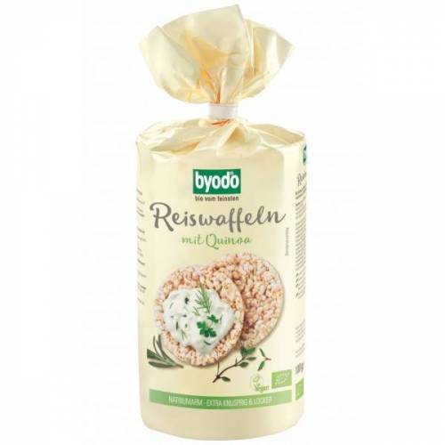 Vafe din orez si susan, fara gluten, eco-bio, 100g - Byodo