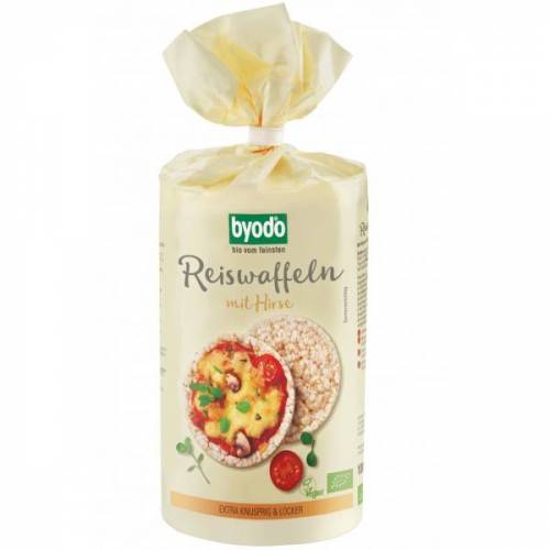Vafe din orez si mei, fara gluten, eco-bio, 100g - Byodo