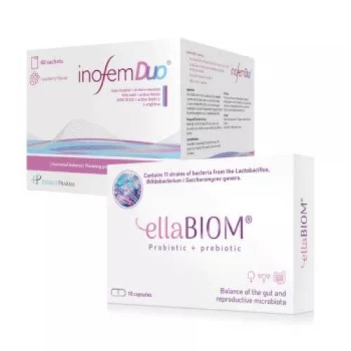 Inofem Duo, 60 plicuri + EllaBiom, 30 capsule, Establo Pharma