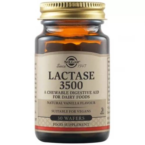 Lactaza 3500, 30 comprimate masticabile, Solgar