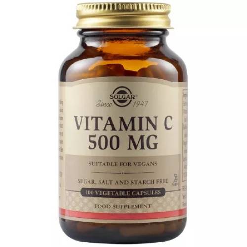 Vitamina C 500 mg, 100 capsule vegetale, Solgar