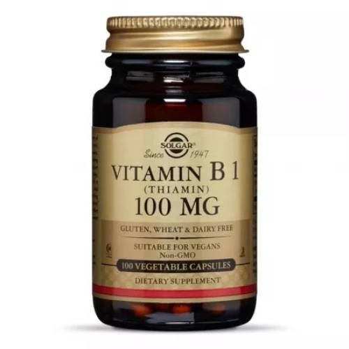 Vitamina B1, 100 mg, 100 capsule vegetale, Solgar