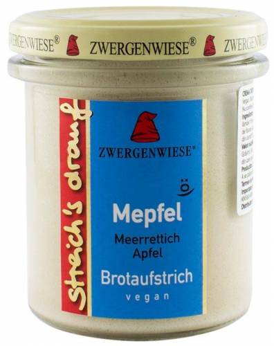 Crema tartinabila vegetala Mepfel, Fara Gluten, Eco-Bio, 160g- Zwergenwiese