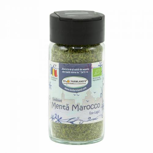 Condiment Menta Marocco, flacon, eco-bio, 20 g, Biofarmland