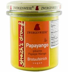 Crema tartinabila vegetala cu papaya picanta si mango, Papayango, eco - bio, fara gluten, 160 g, Zwergenwiese