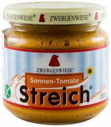Pate vegetal bio cu ROSII SI SEMINTE DE FLOAREA SOARELUI 180g - Zwergenwiese