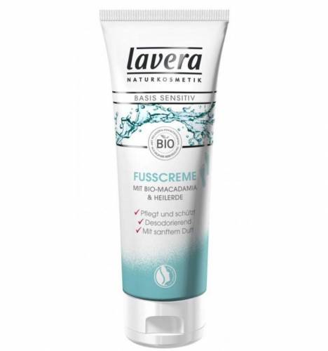 Crema pentru picioare cu argila loess si macadamia - Basis Sensitiv - eco-bio 75ml - Lavera