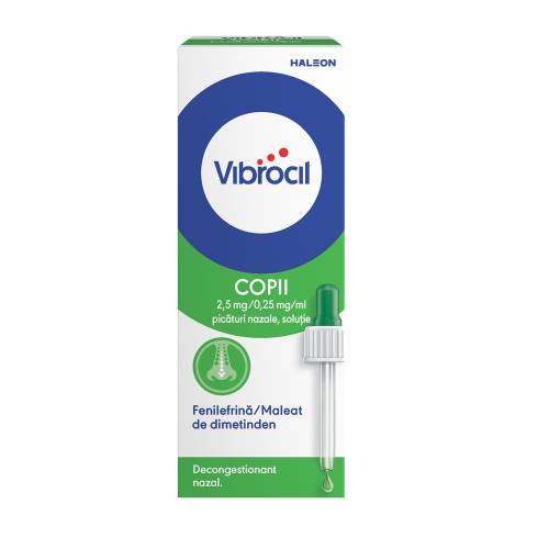 Vibrocil picaturi nazale solutie, 2.5 mg/0.25 mg/ml, 15ml, Haleon