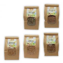 Sortiment 5 tipuri de cereale boabe, calitatea II, eco-bio, 3,75 kg, Biofarmland