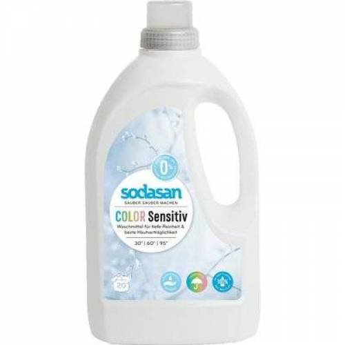 Detergent bio lichid rufe albe si color sensitiv hipoalergen 1,5l SODASAN