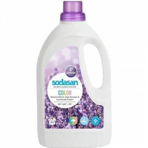 Detergent lichid rufe colorate si albe lavanda bio 1.5l, Sodasan