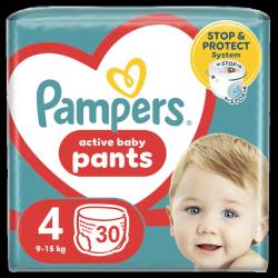 Scutece-chilotel Pants Marimea 4 pentru 9-15kg, 30 bucati, Pampers