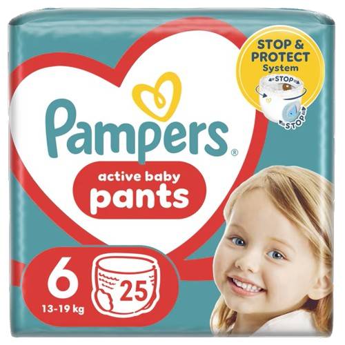 Scutece-chilotel Pants Marimea 6 pentru 15+kg, 25 bucati, Pampers