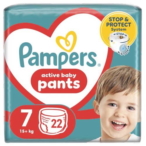 Scutece Active Baby Pants Marimea 7 pentru 17 kg+, 22 bucati, Pampers
