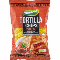 Tortilla chips cu ardei, eco-bio, 125g - Dennree