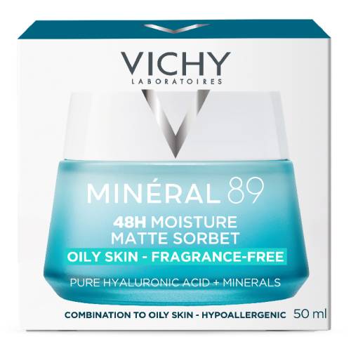 Serbet pentru ten hidratant si matifiant Mineral 89, 50 ml, Vichy