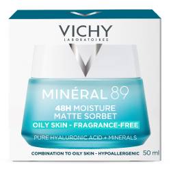 Serbet pentru ten hidratant si matifiant Mineral 89, 50 ml, Vichy