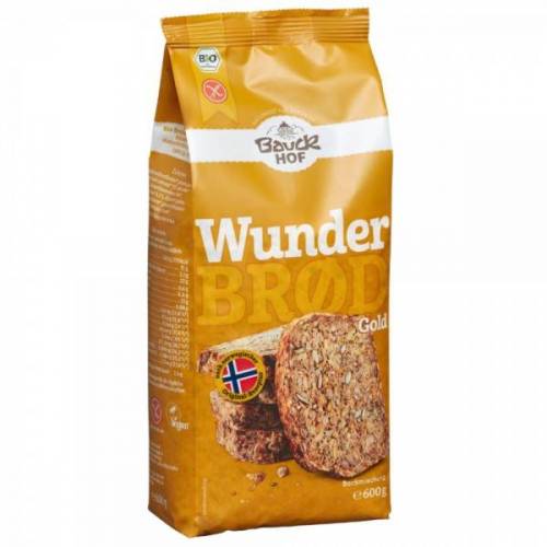 Mix pentru paine cu turmeric, fara gluten, eco-bio, 600g - Bauck Hof