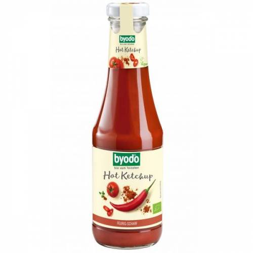Ketchup picant, fara gluten, eco-bio, 500ml - Byodo