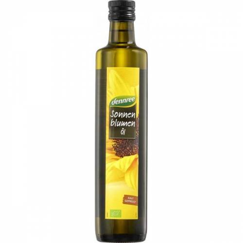 Ulei de floarea soarelui presat la rece, eco-bio, 500ml - Dennree