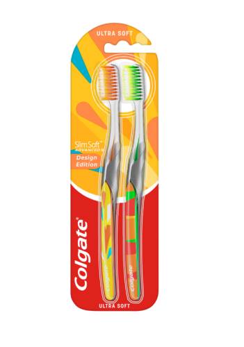 Colgate Slim Soft Advanced Design Edition Ultra Soft Periuta de dinti 2 bucati