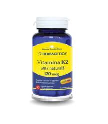 VITAMINA K2 MK7 NATURALA 120MCG X 30 CAPS. HERBAGETICA