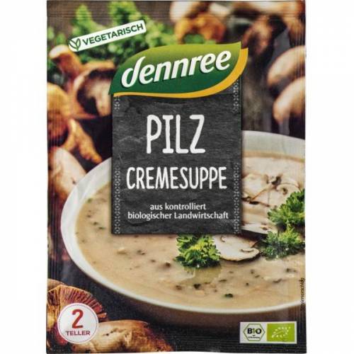 Supa crema de ciuperci, la plic, eco-bio, 50g - Dennree