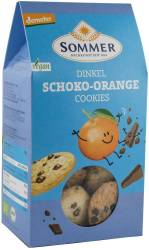 Biscuiti din grau spelta cu ciocolata amaruie si ulei de portocale, Demeter, eco-bio, 150g - Sommer