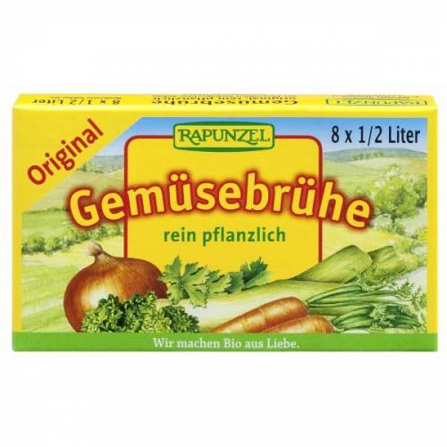 Cuburi de supa de legume original, eco-bio, 8buc - Rapunzel