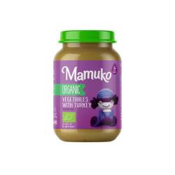 Piure de legume cu curcan, eco-bio, 190 g, Mamuko