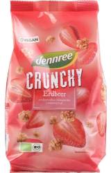 Cereale crunchy cu capsuni,  eco-bio, 375 g, Dennree