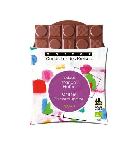 Ciocolata vegana cu cocos, mango si ovaz, eco-bio si fairtrade, 70 g, Zotter