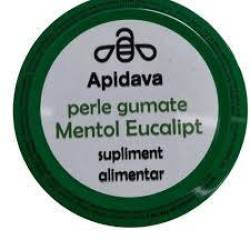 Perle Gumate cu Mentol si Eucalipt, 50 g, Apidava