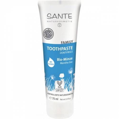 Pasta de dinti cu menta si fluor, eco-bio, 75ml - Sante