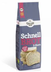 Mix din 5 cereale pentru paine rapida FARA GLUTEN, 475 - BauckHof