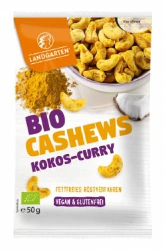 Caju prajit in sos indian curyy, eco-bio, 50g - Landgarten