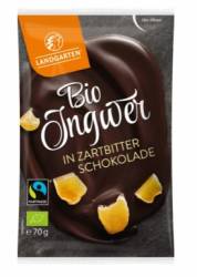 Ghimbir in ciocolata neagra, eco-bio, 70g - Landgarten