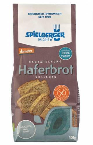 Mix pentru paine din ovaz, eco-bio, fara gluten, 500g - Spielberger