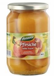 Compot de piersici jumatati, 680g - Dennree