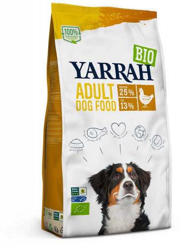 Hrana uscata pentru caini adult, cu pui, 25% proteina si 13% grasimi, eco-bio, 2kg - Yarrah