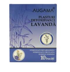 Augama Plasturi detoxifianti cu lavanda pentru talpi 10 cm x 12 cm 10 bucati