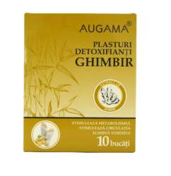 Augama Plasturi detoxifianti cu ghimbir pentru talpi 10 cm x 12 cm 10 bucati