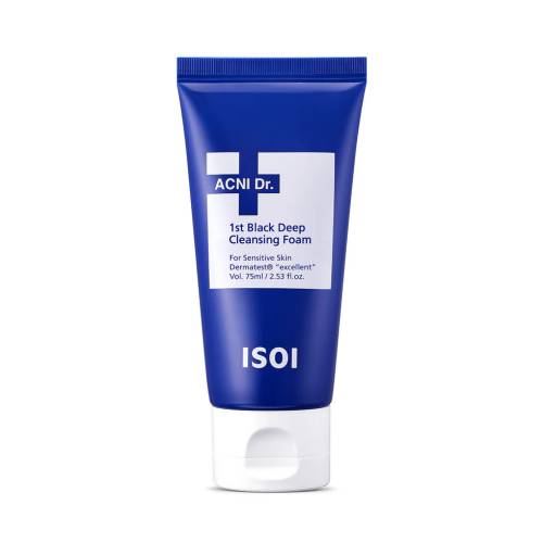 Spuma de curatare cu carbune Acni Dr. 1st Black, 75ml, Isoi