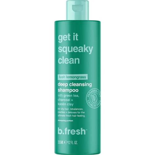 Sampon pentru par gras cu ceai verde si carbune activ Get It Squeaky Clean, 335ml, B.fresh