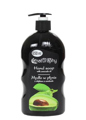 Sapun lichid Black cu Ulei de Avocado, 650ml, Naturaphy