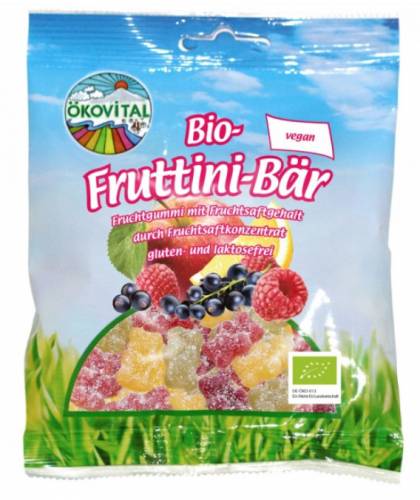 Jeleuri cu fructe ursuleti, fara gluten, eco-bio, 100g - Okovital
