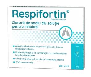 Respifortin clorura de sodiu 3% solutie pentru inhalatii 4 ml 20 flacoane