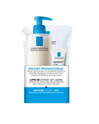 La Roche Posay Lipikar Syndet AP+ Crema de spalare 400 ml + Rezerva 400 ml + Lipikar Baume Light AP+M Balsam 15 ml