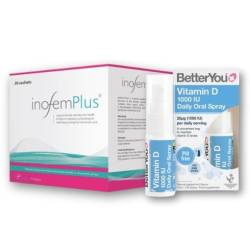 Pachet Inofem Plus 30 plicuri + Vitamin D3 1000UI Spray BetterYou