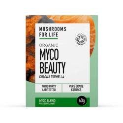 Organic Myco Beauty Chaga si Tremella, 1000 mg, Pure Grade Extracts Powder, 60 g, MushroomsForLife